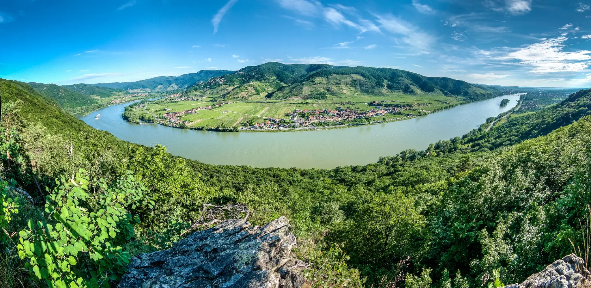 Panorama Dürnstein – Donauschleife in der Wachau